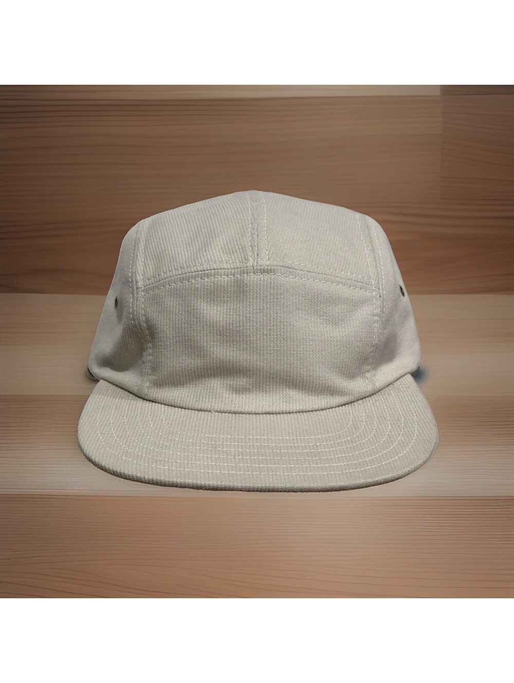 Do Be Panel MBS White Bill Creme Corduroy Distressed Baseball Hat Cap USA